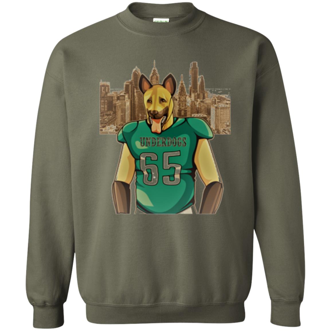 Dog Lover T-shirt Philly Fan Philadelphia Underdogs 2018 Game Day Military Green
