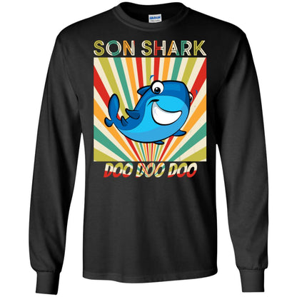 Son Shark Doo Doo Doo Family Shark Gift Shirt Black
