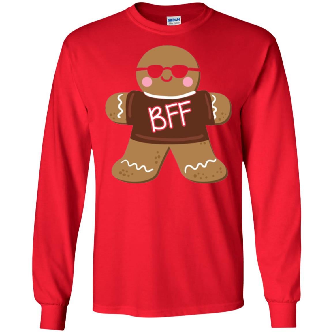 Gingerbread T-shirt Best Friend Forever Red