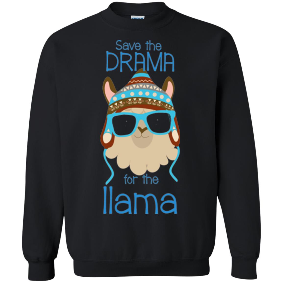 Llama Lovers T-shirt Save The Drama For The Llama Black