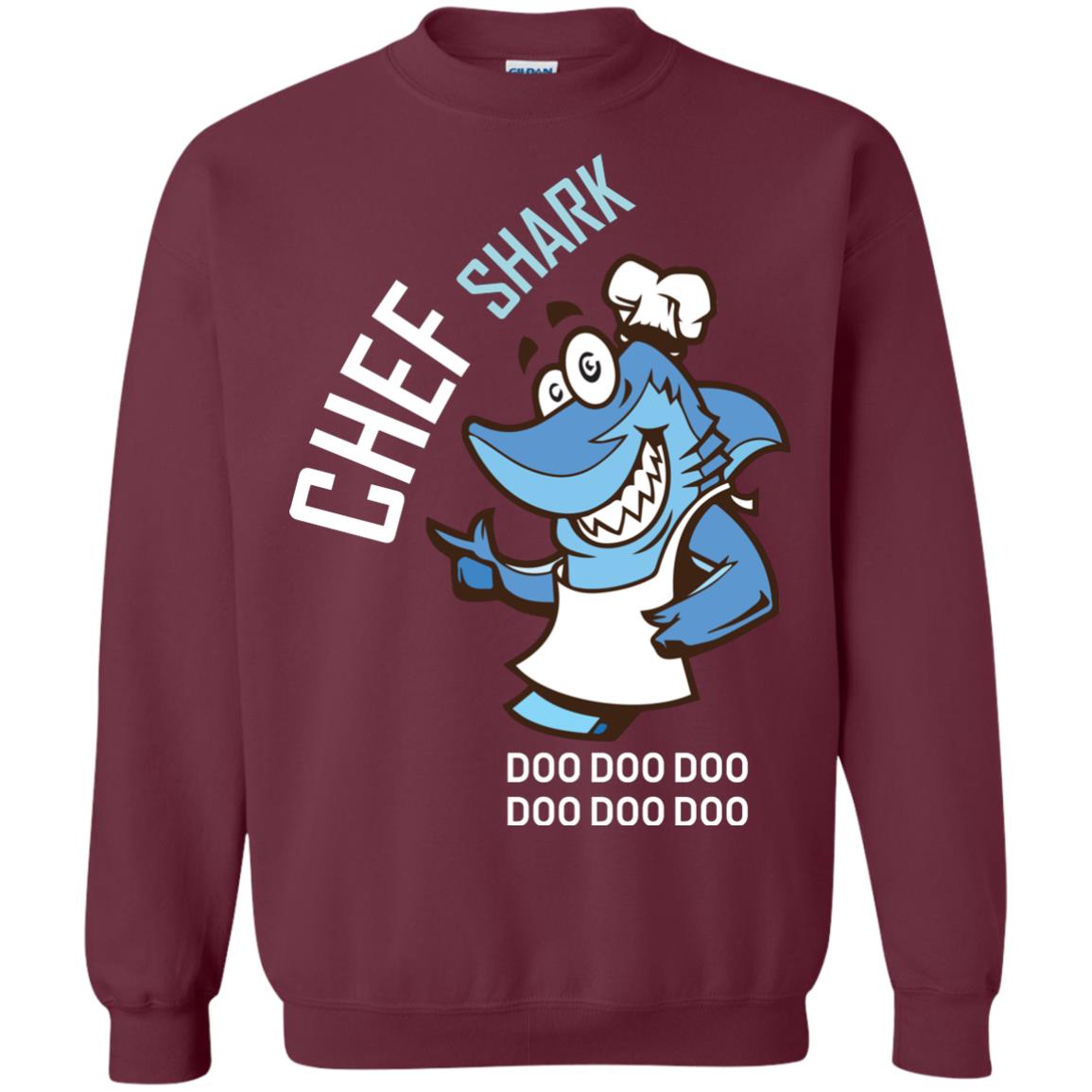 Chef Shark Doo Doo Doo Shirt For Cooker Maroon