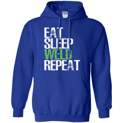 Welding T-shirt Eat Sleep Weld Repeat Royal