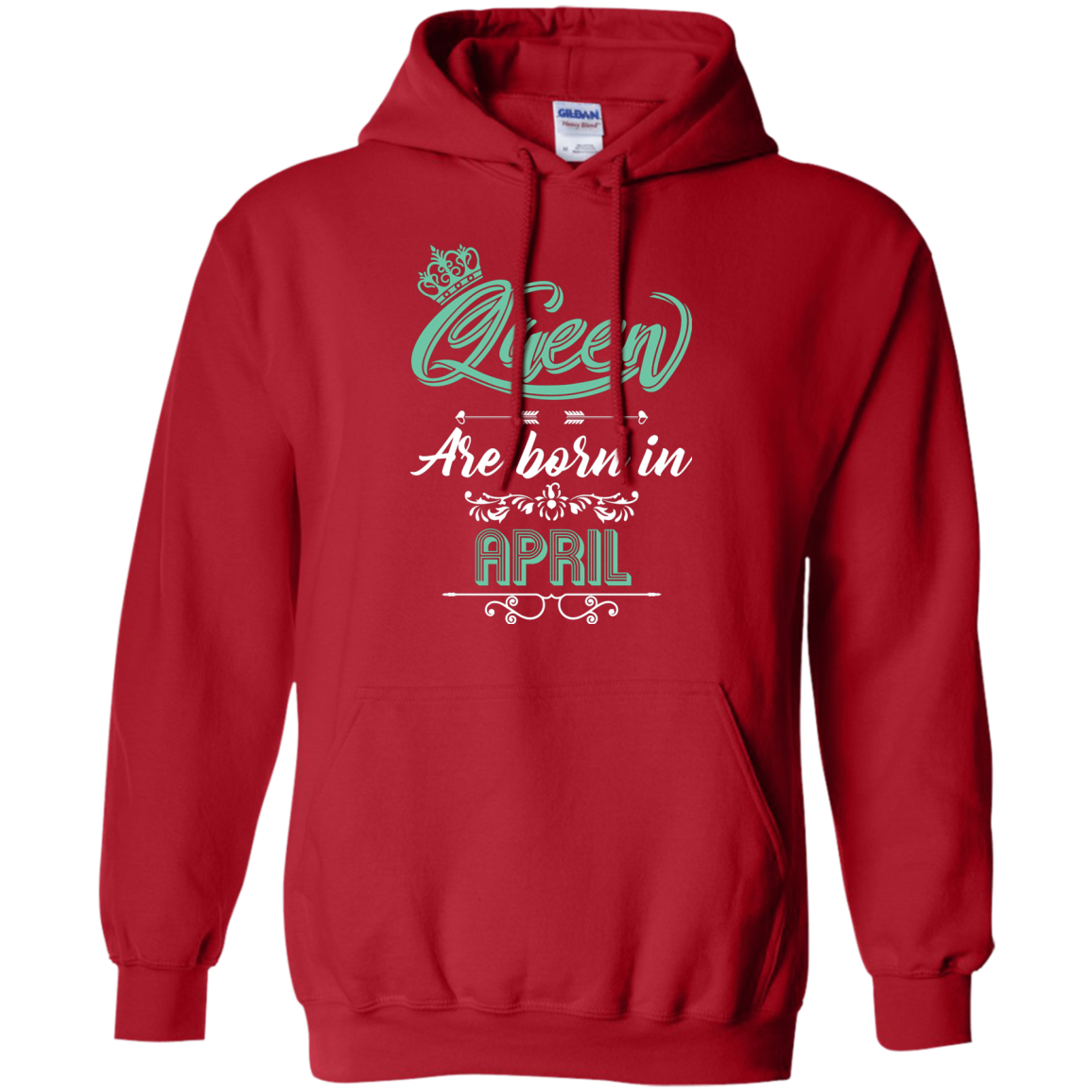 Brithday T-Shirt Queen Are Born In April Red