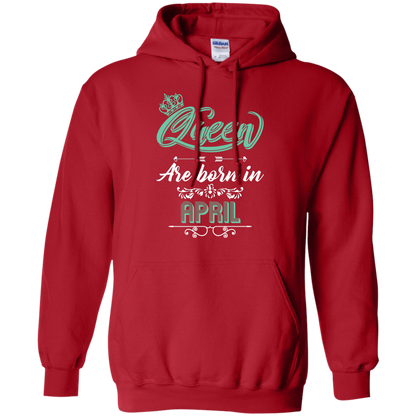 Brithday T-Shirt Queen Are Born In April Red