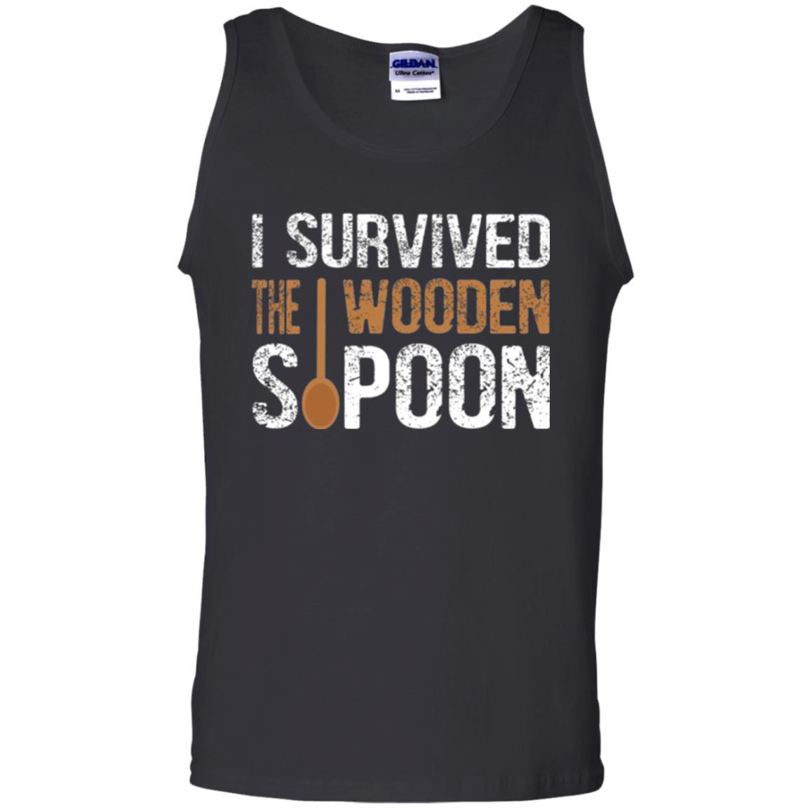 Spoon T-shirt I Survived The Wooden Spoon Black