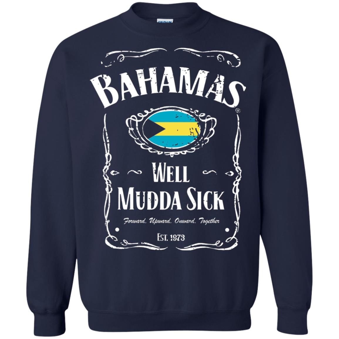 Vintage Bahamas Vacation T-shirt Well Mudda Sick Souvenir Navy