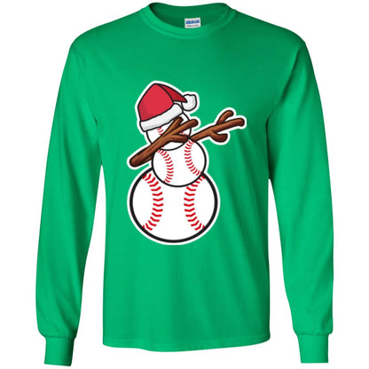 Christmas T-shirt Dabbing Snowman Baseball Irish Green