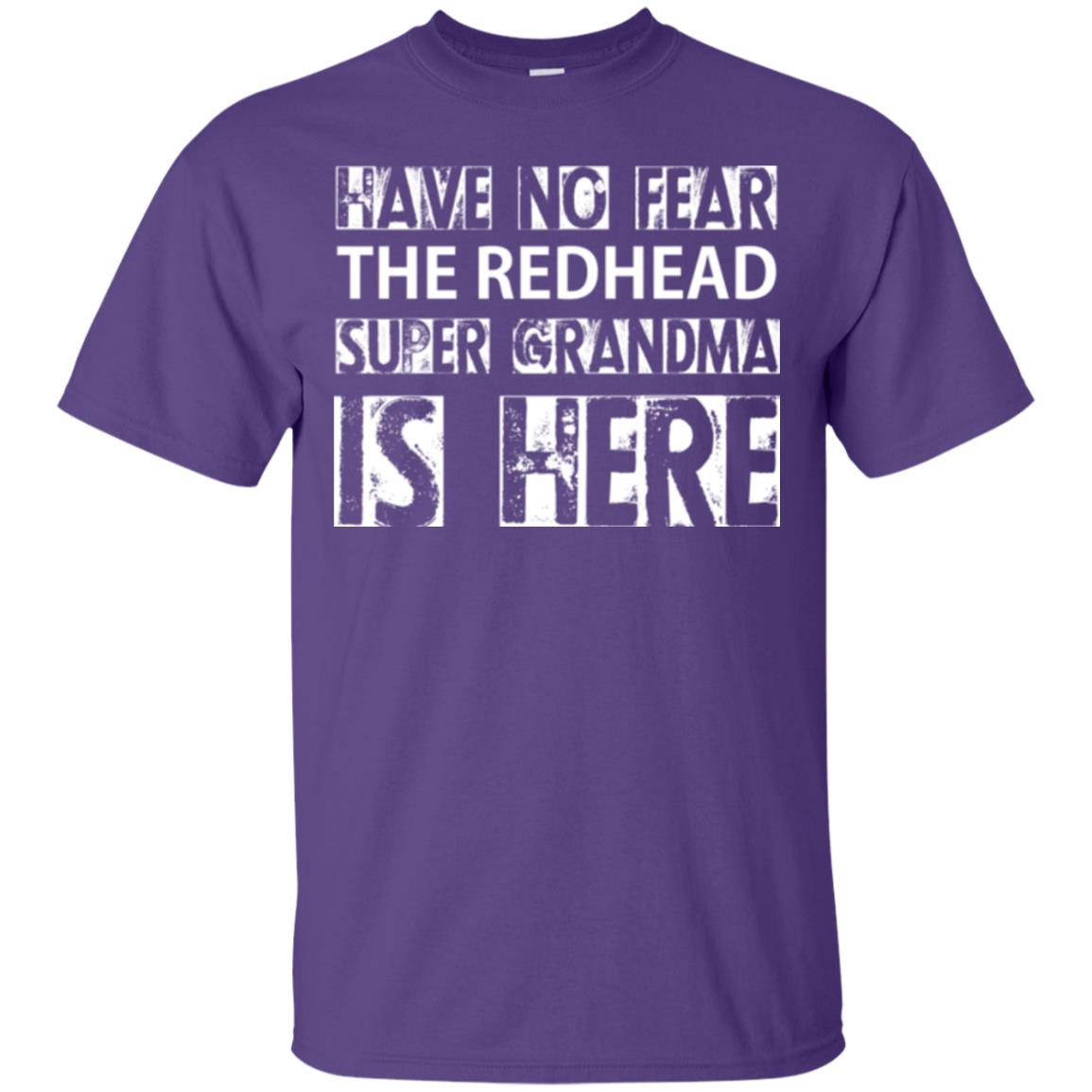 Nana T-shirt The Redhead Super Grandma Is Here Purple