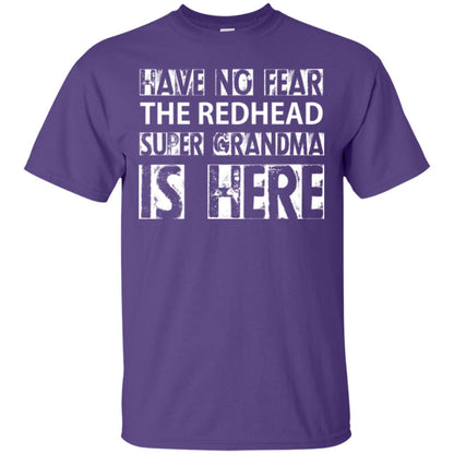 Nana T-shirt The Redhead Super Grandma Is Here Purple