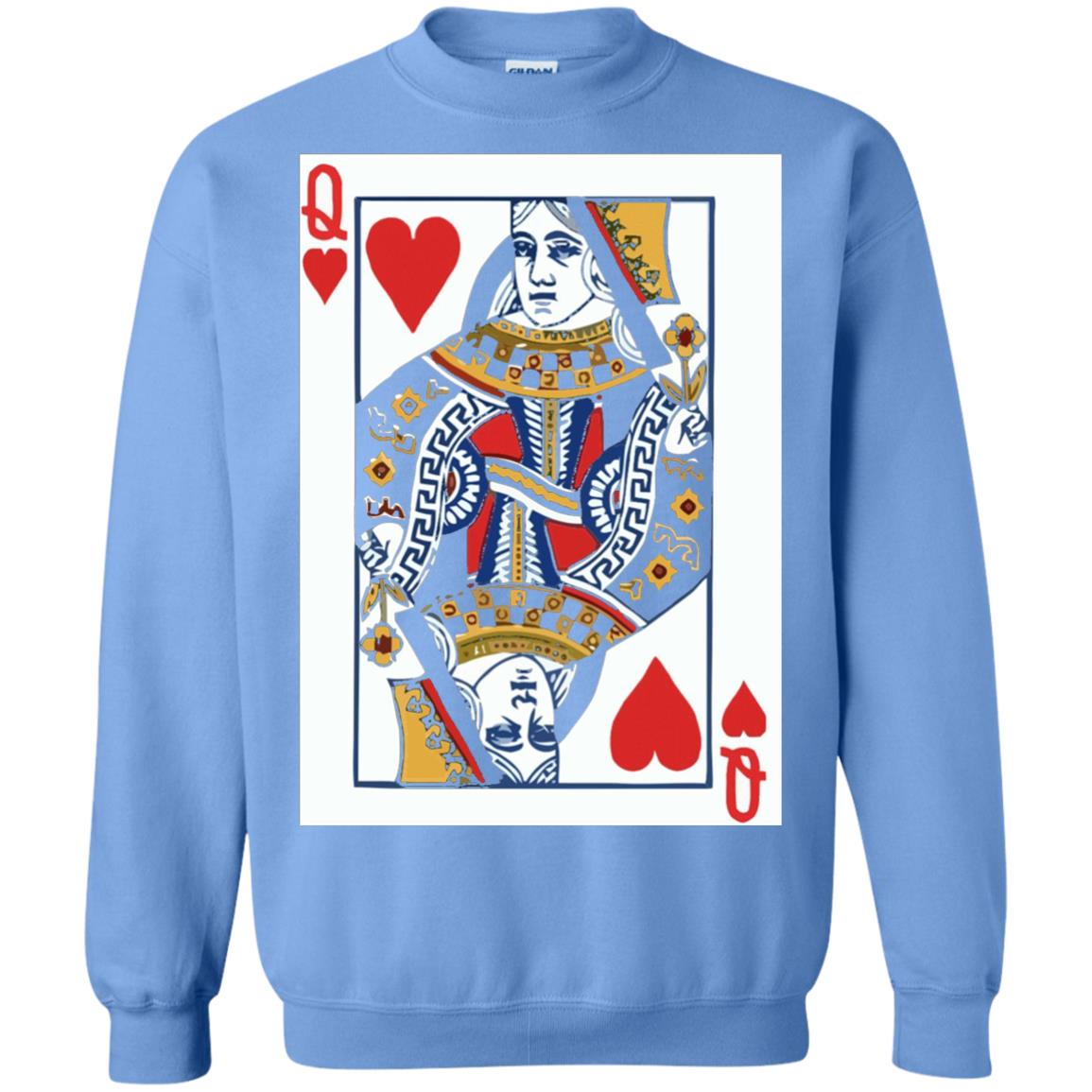 Valentines Day T-shirt Queen Of Hearts Cards Couple Carolina Blue