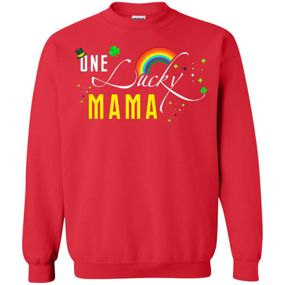 One Lucky Mama St. Patrick_s Day T-shirt Red