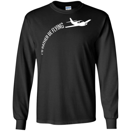 Airplane Pilot T-shirt I'd Rather Be Flying Black