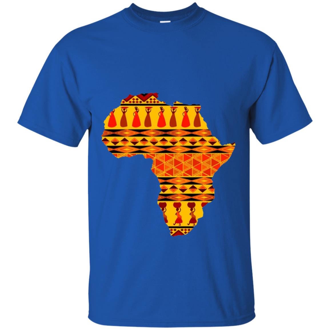 African Pride Ankara Tribal Pattern T-shirt Royal
