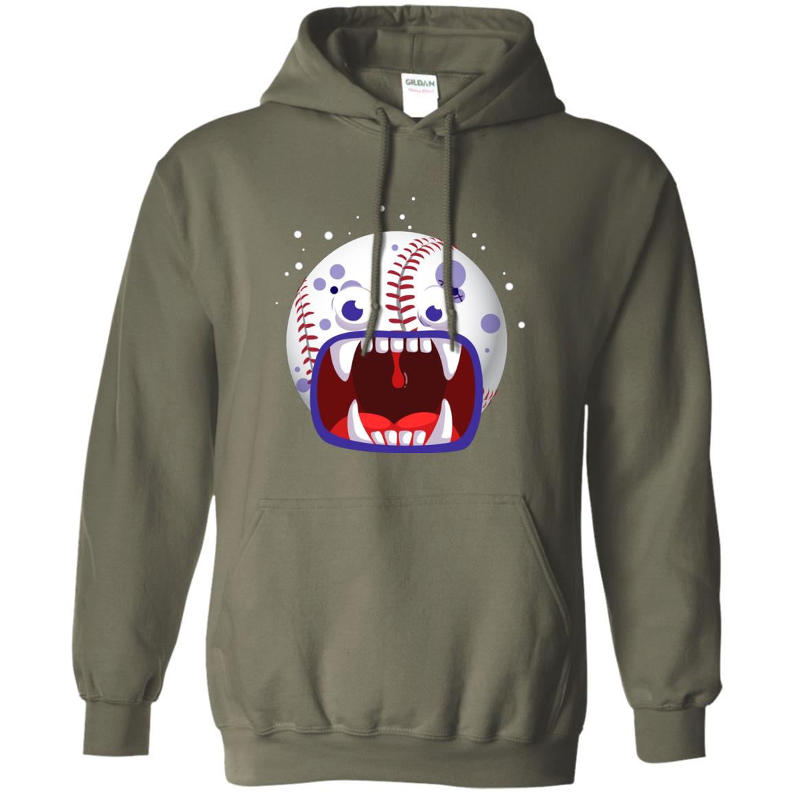 Baseball Halloween Shirt Military Green