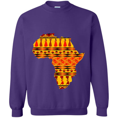 African Pride Ankara Tribal Pattern T-shirt Purple