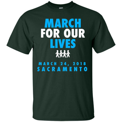 March For Our Lives March 24 2018 Sacramento Anti Gun T-shirt Forest