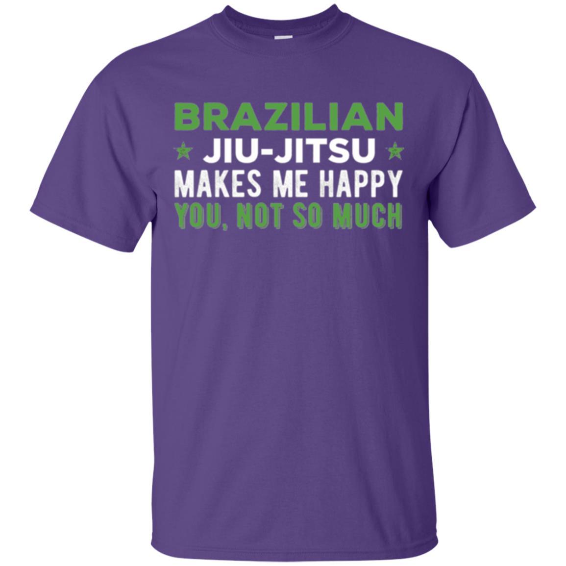 Brazilian Jiu Jitsu T-shirt Brazilian Jiu Jitsu Makes Me Happy Purple
