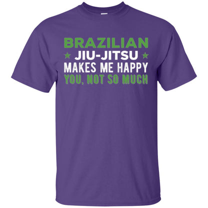 Brazilian Jiu Jitsu T-shirt Brazilian Jiu Jitsu Makes Me Happy Purple