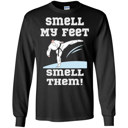 Karate Lovers T-shirt Smell My Feet Smell Them Black