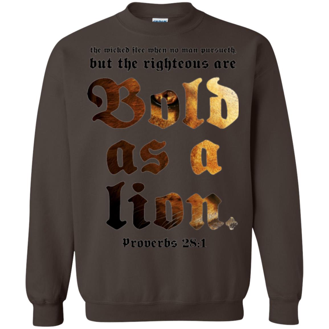 Christian T-shirt Bold As A Lion Dark Chocolate