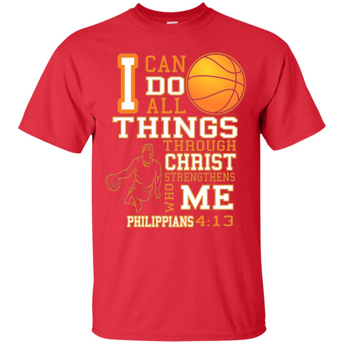 I Can Do All Things Through Christ Who Strengthens Me Basketball Shirt Red