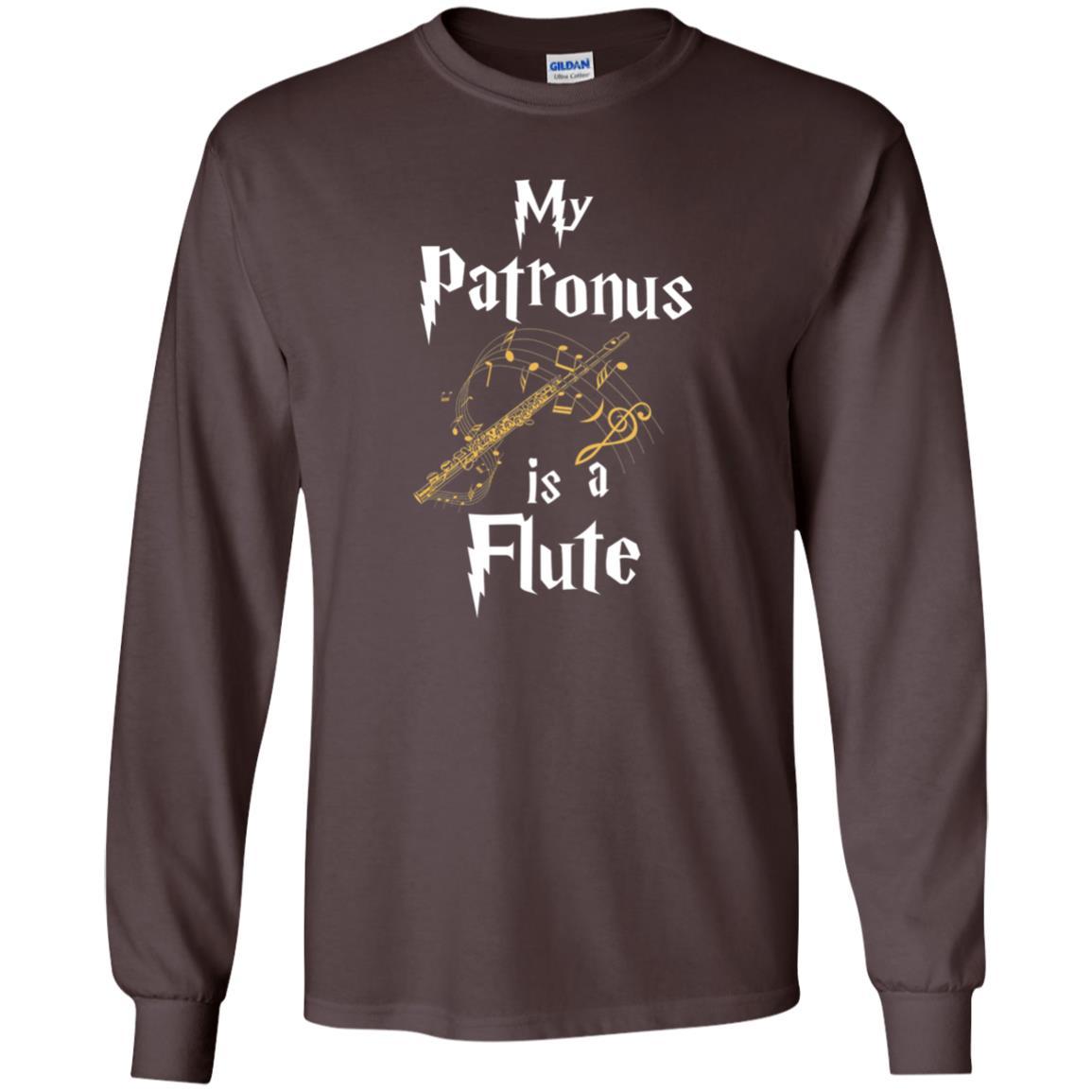 Musician T-shirt My Patronus Is A Flute Dark Chocolate