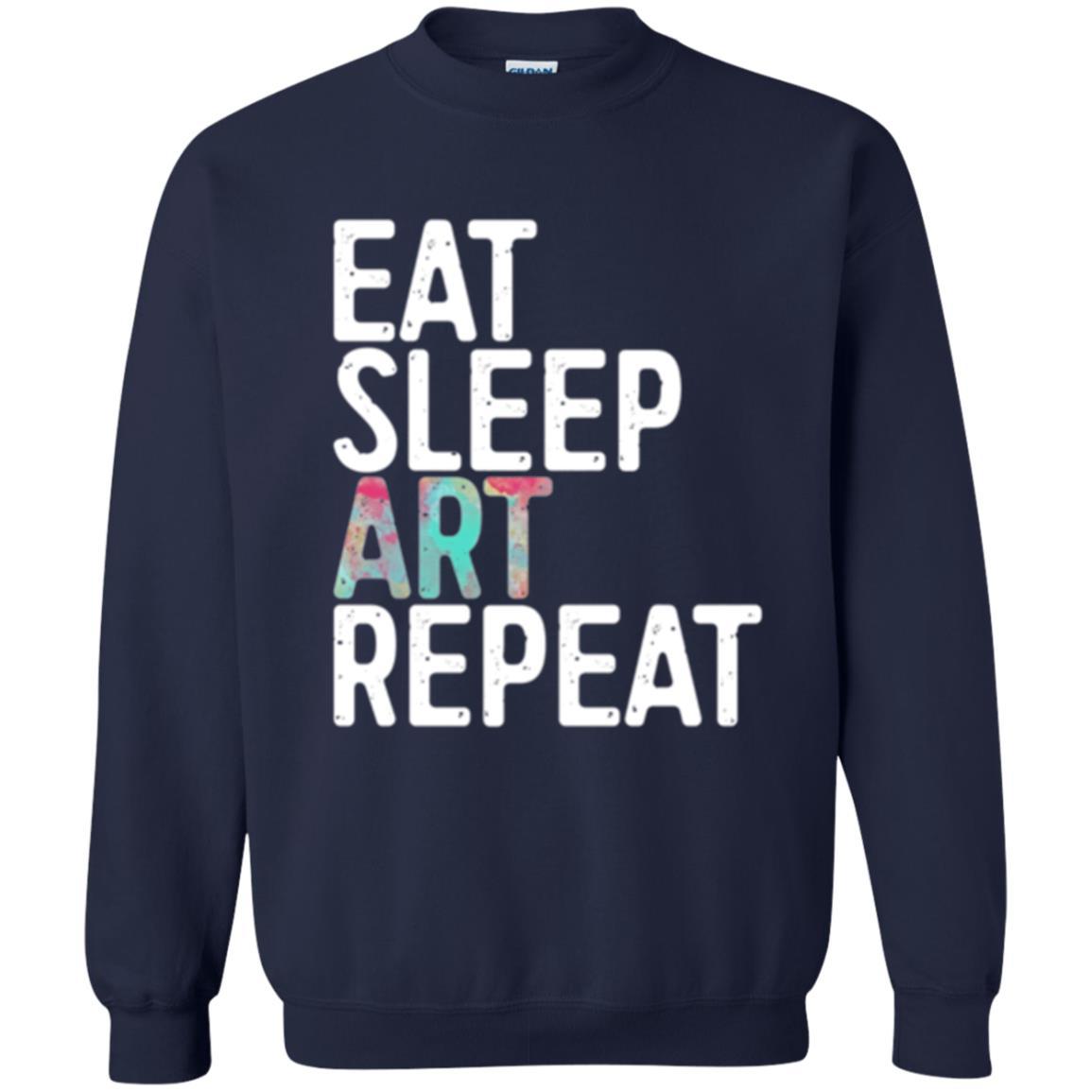 Artist T-shirt Eat Sleep Art Repeat Navy