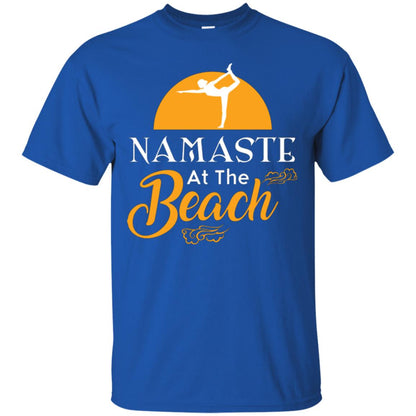 Yoga Lover T-shirt Namaste At The Beach Royal