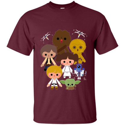 Film T-shirt Cute Kawaii Style Heroes Graphic Maroon