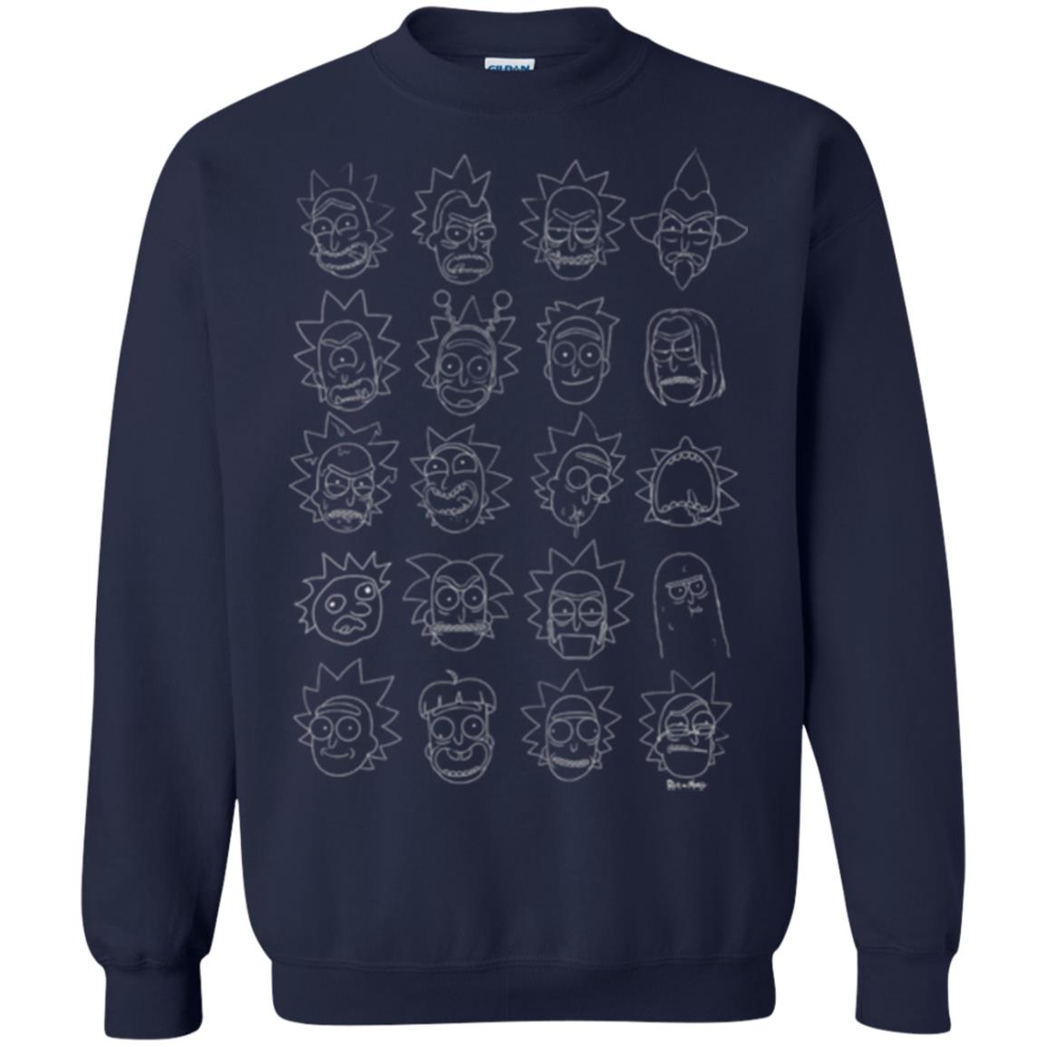 Movie T-shirt The Many Faces Of Rick Navy