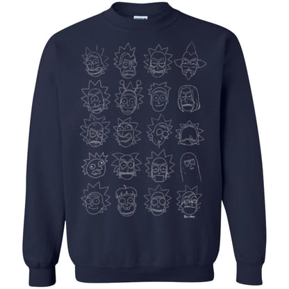 Movie T-shirt The Many Faces Of Rick Navy