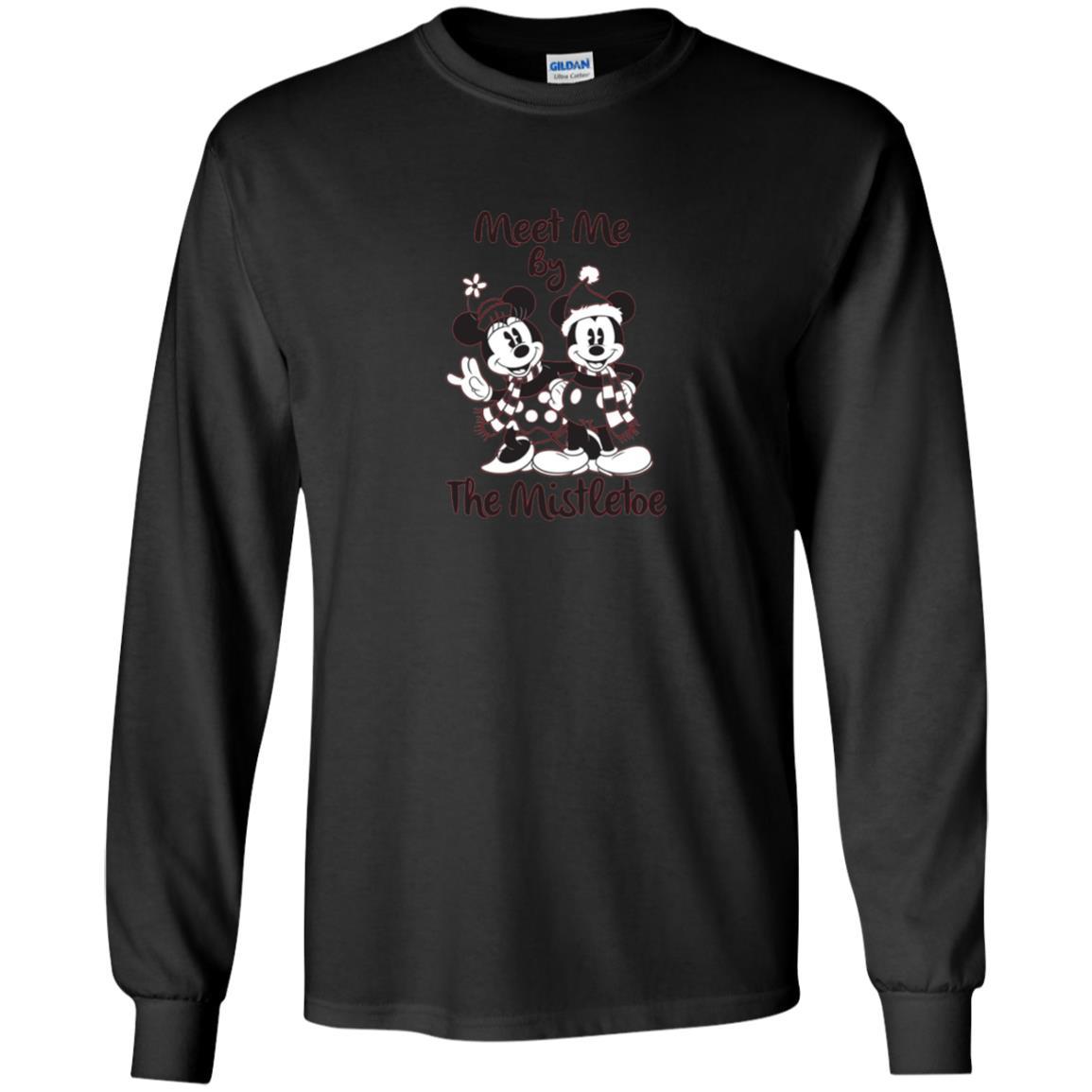 Christmas T-shirt Meet Me By Mistletoe Black