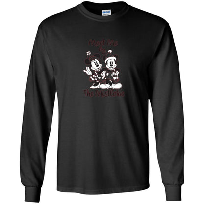 Christmas T-shirt Meet Me By Mistletoe Black