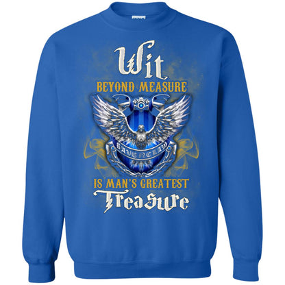 Wit Beyond Measure Is Man's Greatest Treasure Ravenclaw House Harry Potter Fan ShirtG180 Gildan Crewneck Pullover Sweatshirt 8 oz.