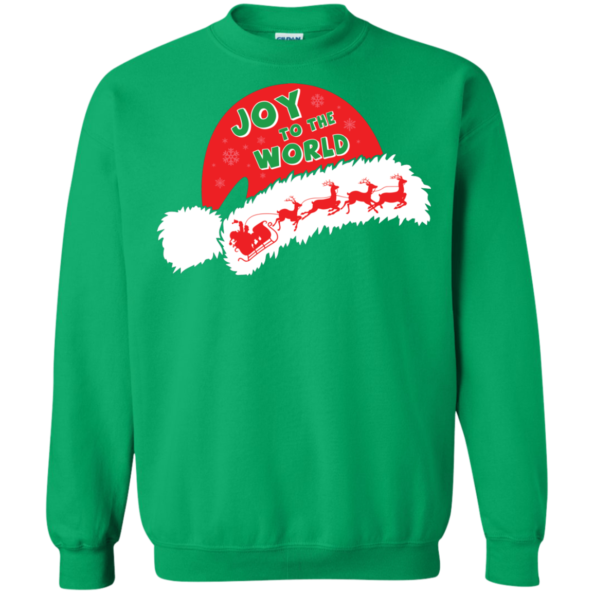 Christmas T-shirt Joy To The World Irish Green