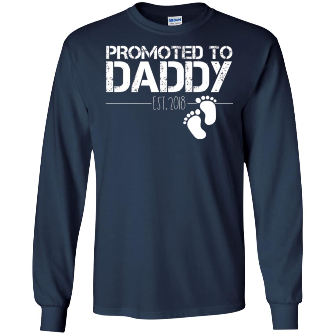 Daddy T-shirt Promoted To Daddy Est 2018 Navy