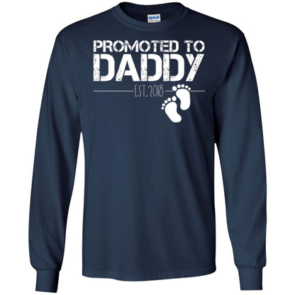 Daddy T-shirt Promoted To Daddy Est 2018 Navy