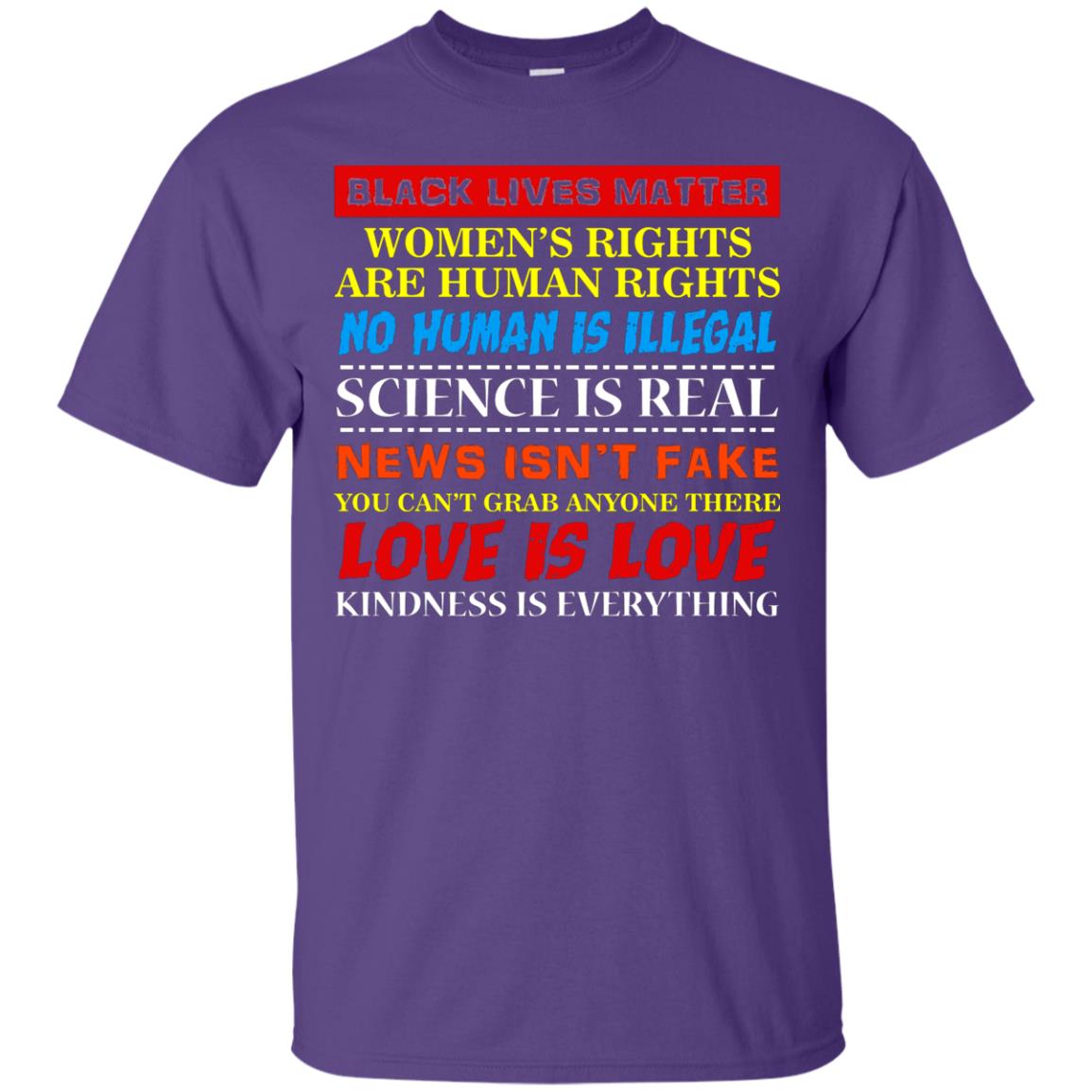 Black Lives Matter Womens Rights Are Human Rights Purple