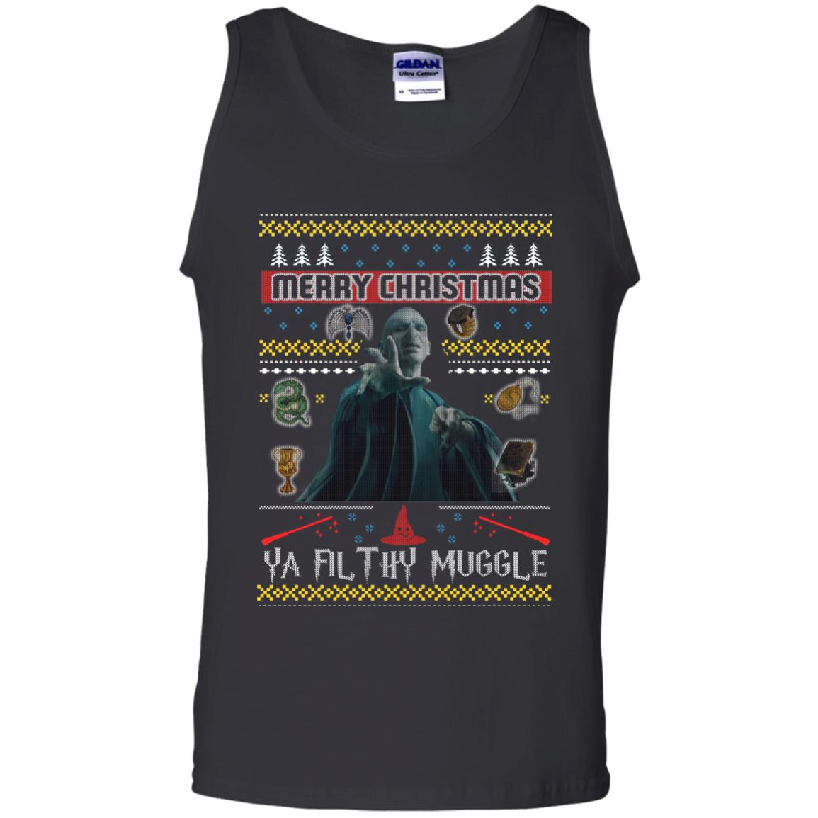 Merry Christmas Ya Filthy Muggle Harry Potter Fan T-shirtG220 Gildan 100% Cotton Tank Top