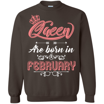Brithday T-Shirt Queen Are Born In February Dark Chocolate