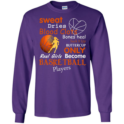 Basketball Shirt Real Girls Become Basketball Players Purple