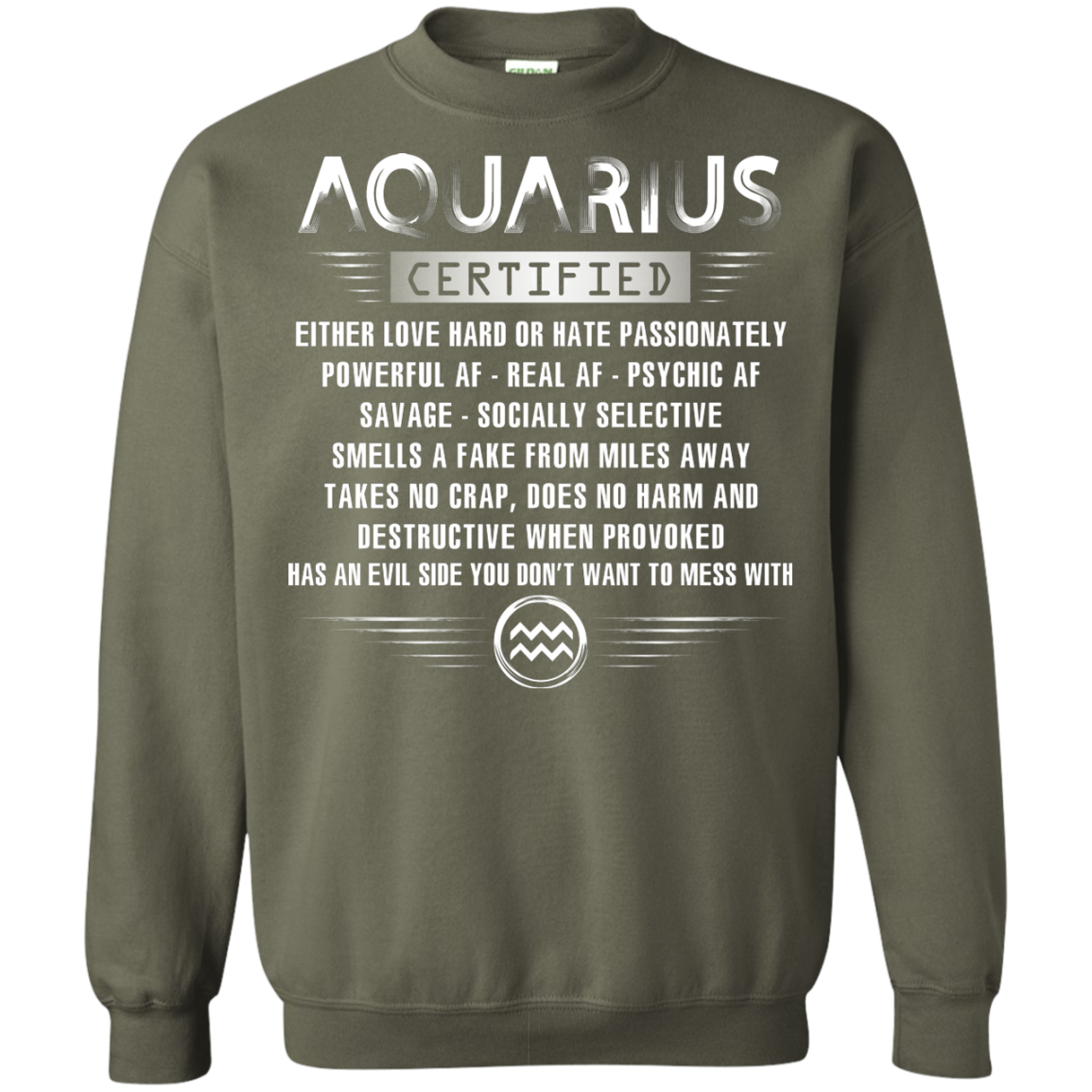 Aquarius Certified Either Love Hard Or Hate Passionately Powerful Af T-shirt