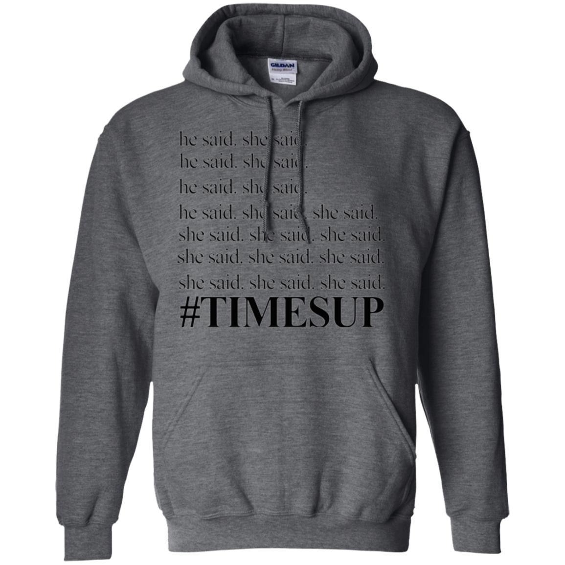 Women_s Right T-shirt Hashtag Times Up He Said She Said Dark Heather