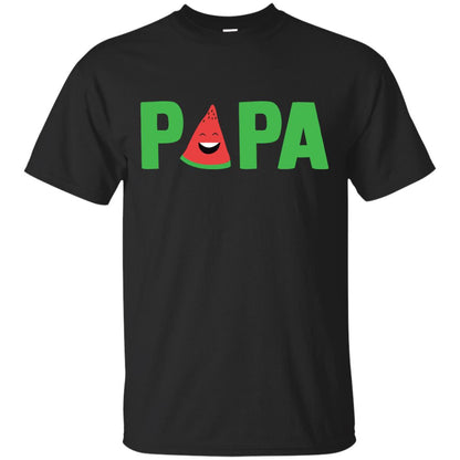 Papa Watermelon Funny Summer Melon Fruit Shirt For Mens Black