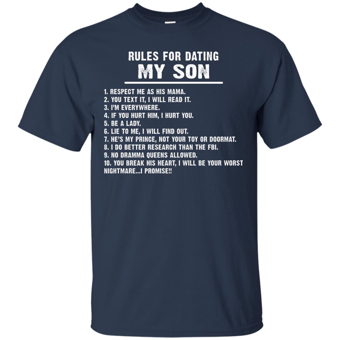 Rules For Dating My Son Daddy Shirt Navy