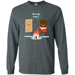 Funny Smores Chocolate Marshmallow Hiking Camping T-shirtG240 Gildan LS Ultra Cotton T-Shirt