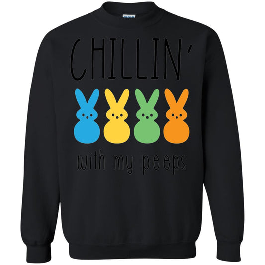 Chillin With My Peeps Happy Easter T-shirt Black