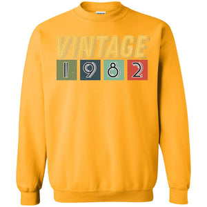 Vintage 1982 36th Birthday Gift Shirt For Mens Or WomensG180 Gildan Crewneck Pullover Sweatshirt 8 oz.