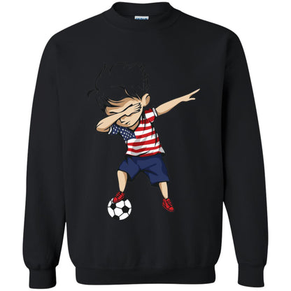 Dabbing Soccer Boy United States Jersey Shirt Usa Football Black