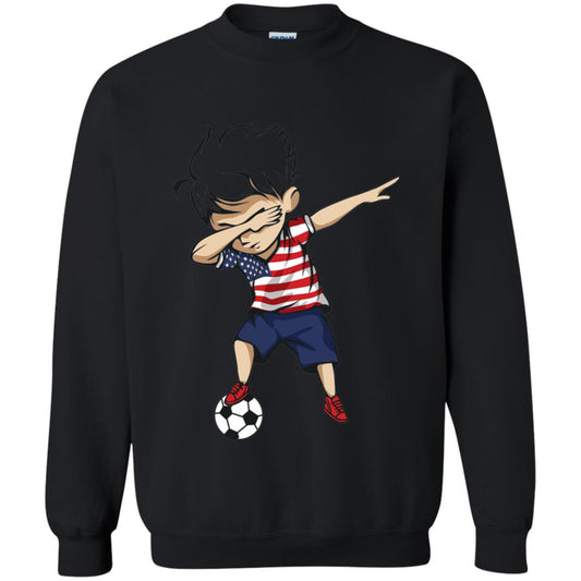 Dabbing Soccer Boy United States Jersey Shirt Usa Football Black